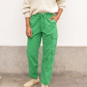 Green Cargo Pants wide leg